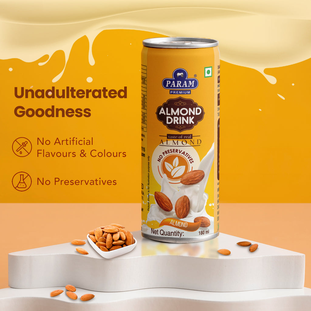 Param Premium Almond Flavored Milk (Pack of 6)