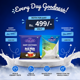 Param Dairy Whitener + Skimmed Milk Powder Combo (500g + 500g)