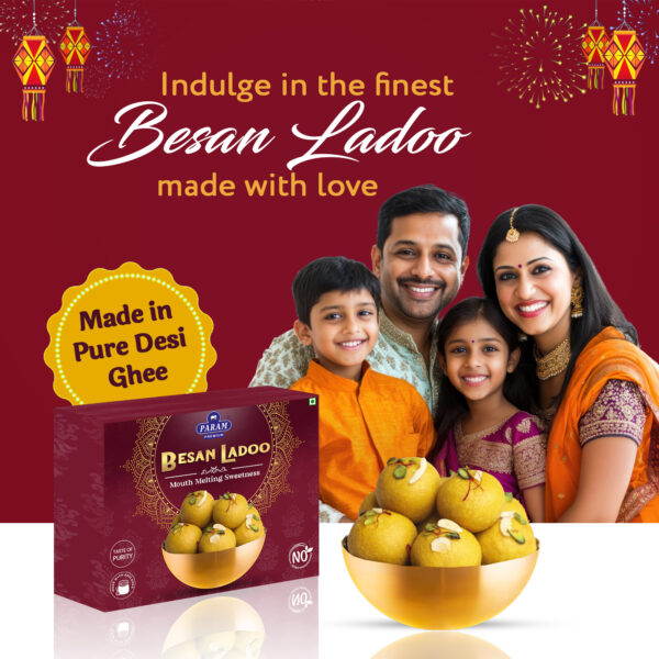 Param Premium Besan Ladoo (Pack of 2)