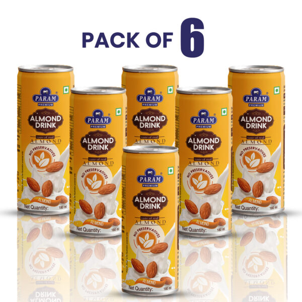 Param Premium Almond Flavored Milk (Pack of 6)