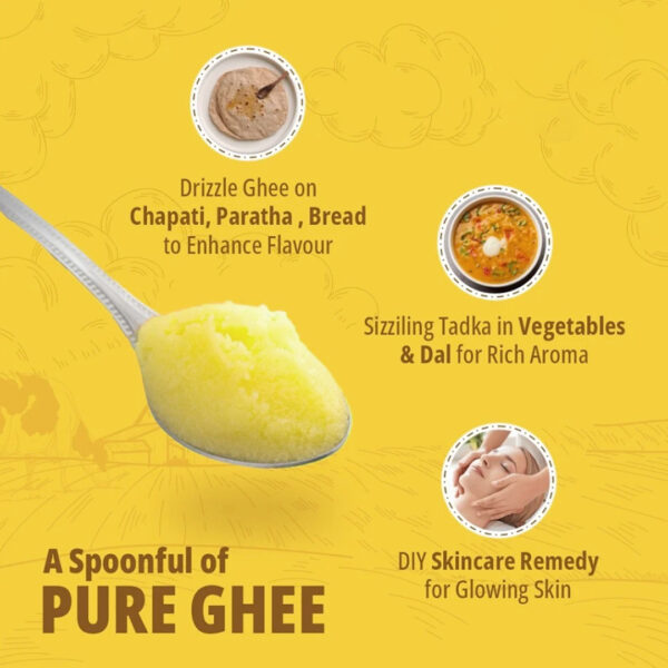 Param Premium Cow Ghee: GC Tested-Tin - Image 3