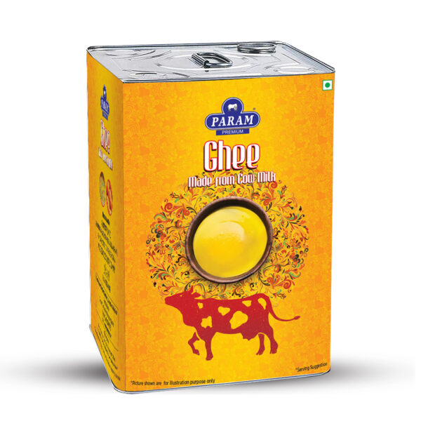 Param Premium Cow Ghee: GC Tested-Tin - Image 2