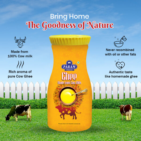 Param Premium Cow Ghee Jar - Image 3