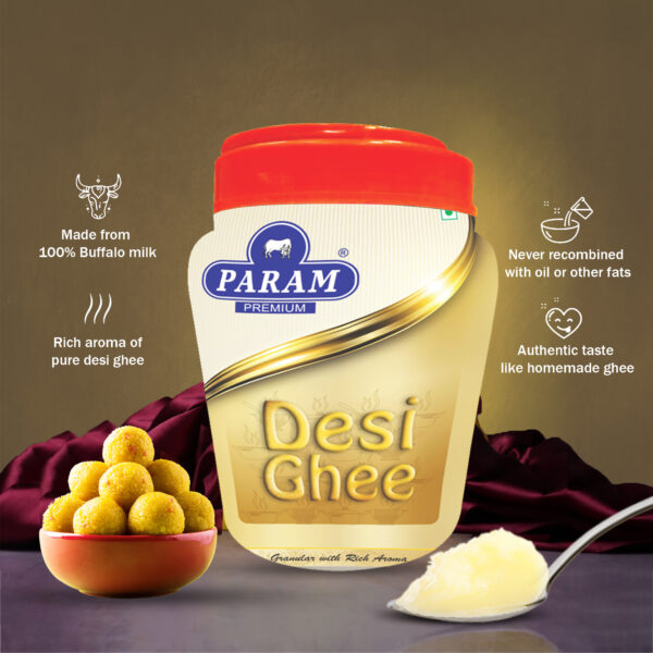 Param Premium Desi Ghee: GC Tested- Jar